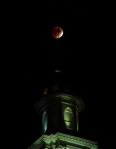 Eclipse-clock-tower - Blood Moon